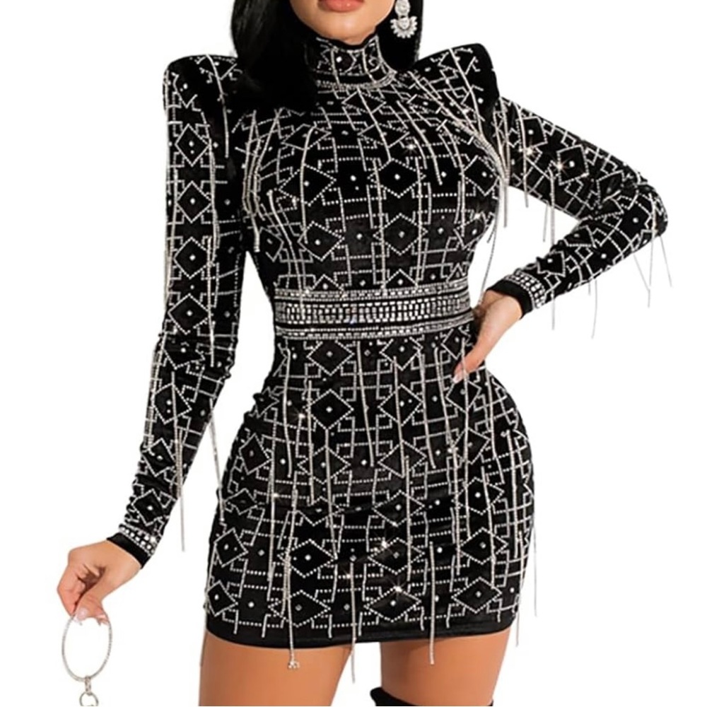 Women's Sexy Evening Dress, Made with Hot Drilling Process, Birthday Par…